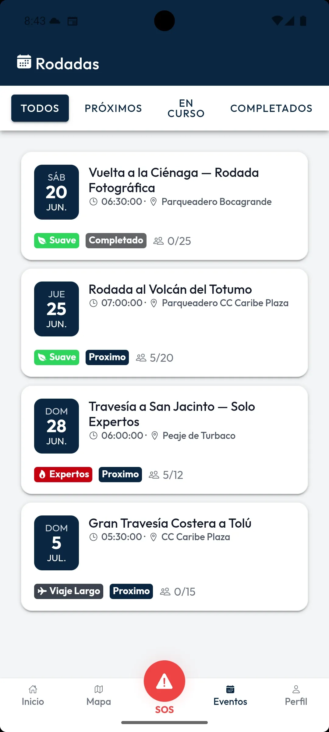 Lista de rodadas